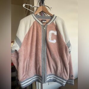 Champion velour fleece varsity jacket nwt sz XL